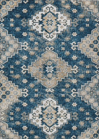 Piper Looms Chantille Medallions ACN846 Navy Machine Washable Area Rug main image