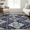 Piper Looms Chantille Medallions ACN846 Purple Machine Washable Area Rug Lifestyle Image Feature