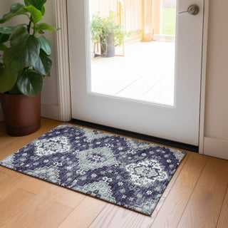 Piper Looms Chantille Medallions ACN846 Purple Machine Washable Area Rug Scatter Lifestyle Image Feature
