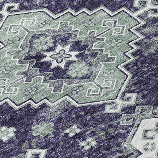 Piper Looms Chantille Medallions ACN846 Purple Machine Washable Area Rug Swatch Image