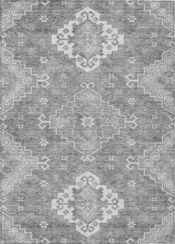 Piper Looms Chantille Medallions ACN847 Gray Machine Washable Area Rug main image