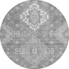 Piper Looms Chantille Medallions ACN847 Gray Machine Washable Area Rug Round Main Image