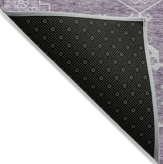 Piper Looms Chantille Medallions ACN847 Lavender Machine Washable Area Rug Backing Image