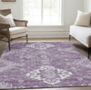 Piper Looms Chantille Medallions ACN847 Lavender Machine Washable Area Rug Lifestyle Image Feature