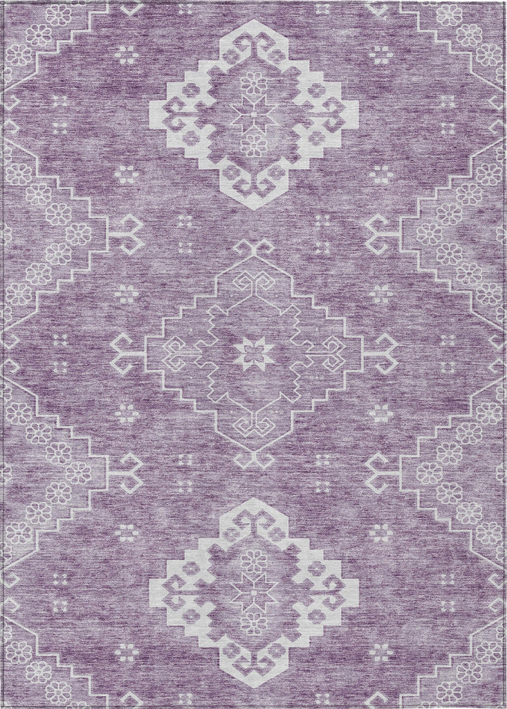 Piper Looms Chantille Medallions ACN847 Lavender Machine Washable Area Rug main image