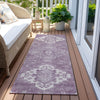 Piper Looms Chantille Medallions ACN847 Lavender Machine Washable Area Rug Runner Outdoor Lifestyle Image Feature