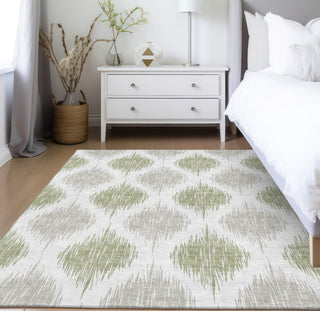 Piper Looms Chantille Ikat ACN848 Aloe Machine Washable Area Rug Lifestyle Image Feature