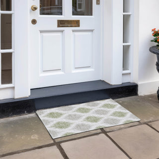 Piper Looms Chantille Ikat ACN848 Aloe Machine Washable Area Rug Scatter Outdoor Lifestyle Image Feature