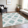 Piper Looms Chantille Ikat ACN848 Aqua Machine Washable Area Rug Lifestyle Image Feature