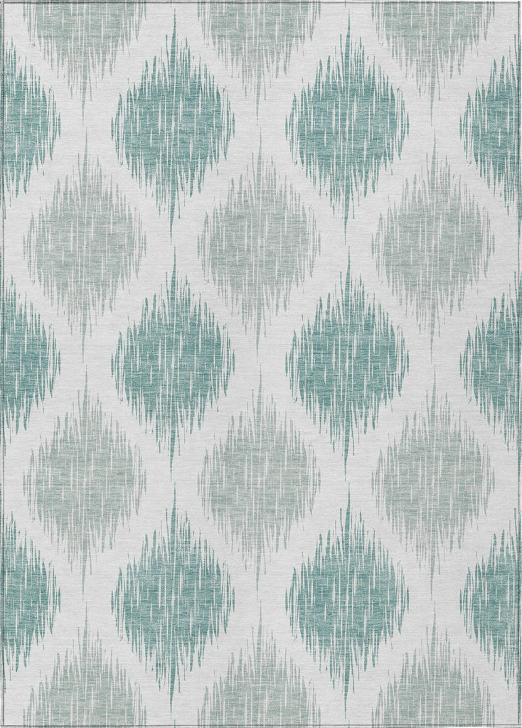 Piper Looms Chantille Ikat ACN848 Aqua Machine Washable Area Rug main image