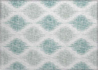 Piper Looms Chantille Ikat ACN848 Aqua Machine Washable Area Rug Scatter Main Image