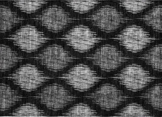 Piper Looms Chantille Ikat ACN848 Black Machine Washable Area Rug Scatter Main Image