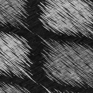 Piper Looms Chantille Ikat ACN848 Black Machine Washable Area Rug Swatch Image