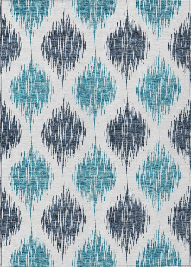 Piper Looms Chantille Ikat ACN848 Blue Machine Washable Area Rug main image