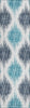 Piper Looms Chantille Ikat ACN848 Blue Machine Washable Area Rug Runner Main Image