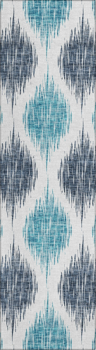 Piper Looms Chantille Ikat ACN848 Blue Machine Washable Area Rug Runner Main Image