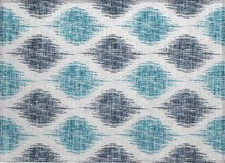 Piper Looms Chantille Ikat ACN848 Blue Machine Washable Area Rug Scatter Main Image
