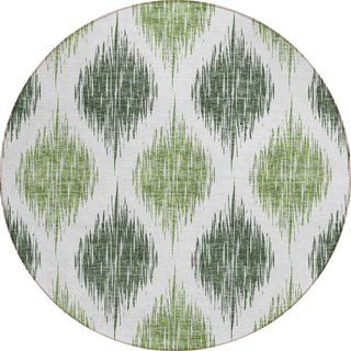Piper Looms Chantille Ikat ACN848 Fern Machine Washable Area Rug Round Main Image