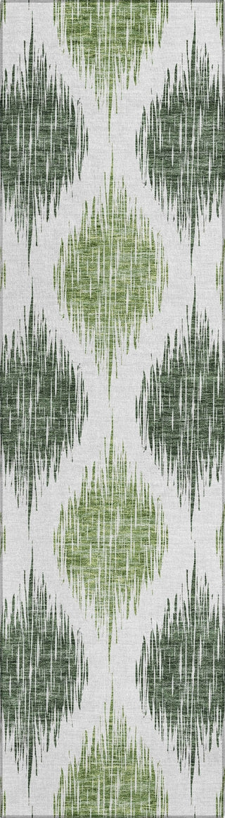 Piper Looms Chantille Ikat ACN848 Fern Machine Washable Area Rug Runner Main Image