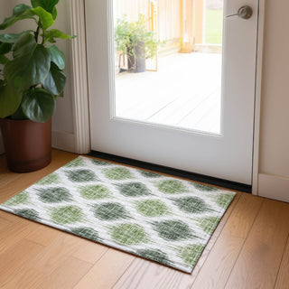 Piper Looms Chantille Ikat ACN848 Fern Machine Washable Area Rug Scatter Lifestyle Image Feature