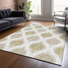Piper Looms Chantille Ikat ACN848 Gold Machine Washable Area Rug Lifestyle Image Feature