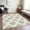 Piper Looms Chantille Ikat ACN848 Gold Machine Washable Area Rug Lifestyle Image Feature