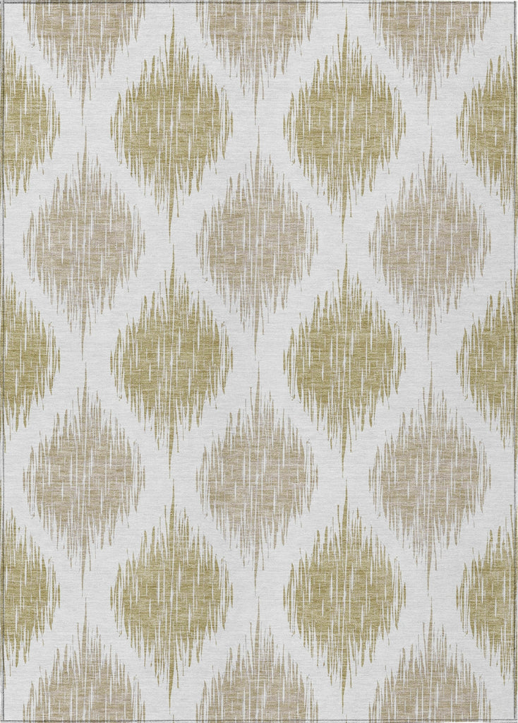 Piper Looms Chantille Ikat ACN848 Gold Machine Washable Area Rug main image