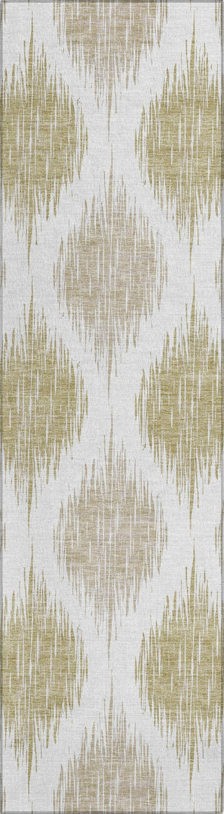 Piper Looms Chantille Ikat ACN848 Gold Machine Washable Area Rug Runner Main Image