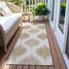 Piper Looms Chantille Ikat ACN848 Gold Machine Washable Area Rug Runner Outdoor Lifestyle Image Feature