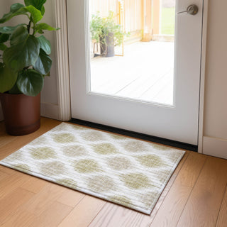 Piper Looms Chantille Ikat ACN848 Gold Machine Washable Area Rug Scatter Lifestyle Image Feature