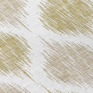 Piper Looms Chantille Ikat ACN848 Gold Machine Washable Area Rug Swatch Image