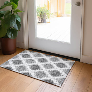Piper Looms Chantille Ikat ACN848 Gray Machine Washable Area Rug Scatter Lifestyle Image Feature