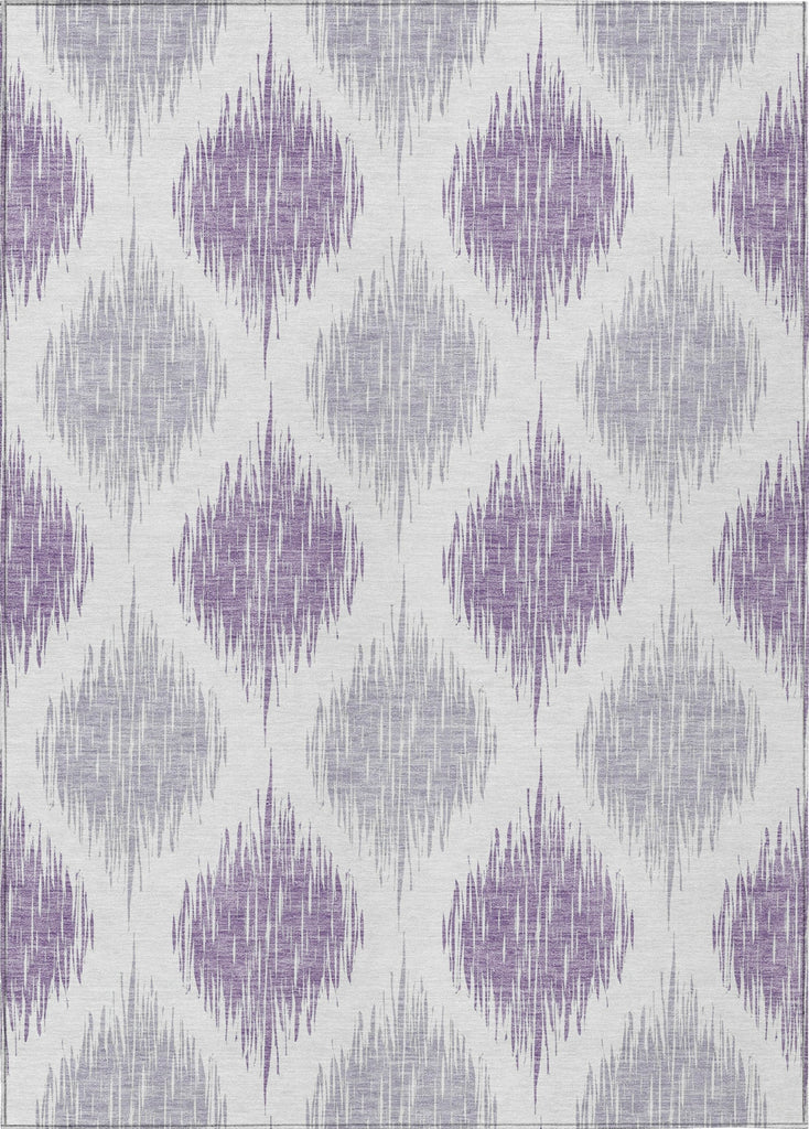 Piper Looms Chantille Ikat ACN848 Lavender Machine Washable Area Rug main image