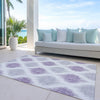 Piper Looms Chantille Ikat ACN848 Lavender Machine Washable Area Rug Outdoor Lifestyle Image Feature