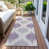 Piper Looms Chantille Ikat ACN848 Lavender Machine Washable Area Rug Runner Outdoor Lifestyle Image Feature