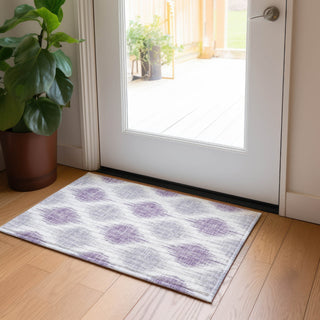 Piper Looms Chantille Ikat ACN848 Lavender Machine Washable Area Rug Scatter Lifestyle Image Feature