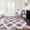 Piper Looms Chantille Ikat ACN848 Purple Machine Washable Area Rug Lifestyle Image Feature