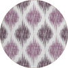 Piper Looms Chantille Ikat ACN848 Purple Machine Washable Area Rug Round Main Image