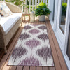 Piper Looms Chantille Ikat ACN848 Purple Machine Washable Area Rug Runner Outdoor Lifestyle Image Feature