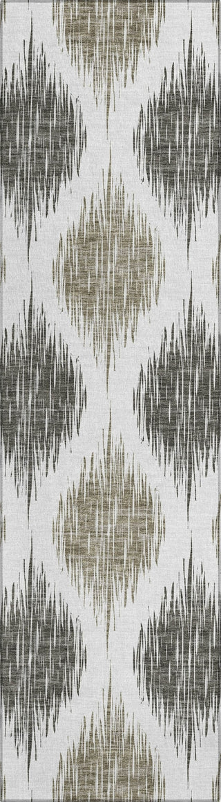 Piper Looms Chantille Ikat ACN848 Taupe Machine Washable Area Rug Runner Main Image