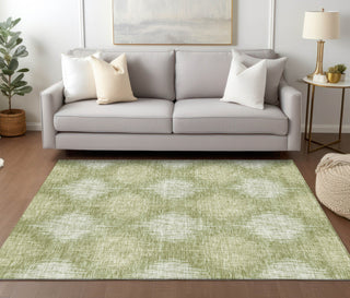 Piper Looms Chantille Ikat ACN849 Aloe Machine Washable Area Rug Lifestyle Image Feature