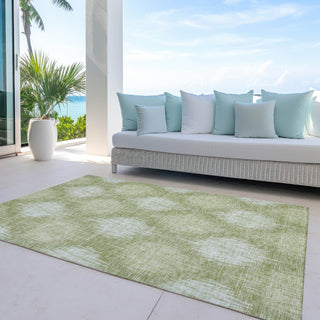 Piper Looms Chantille Ikat ACN849 Aloe Machine Washable Area Rug Outdoor Lifestyle Image Feature