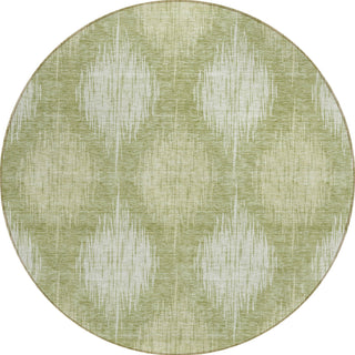 Piper Looms Chantille Ikat ACN849 Aloe Machine Washable Area Rug Round Main Image