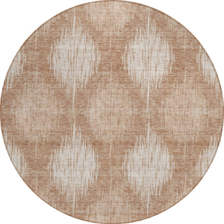 Piper Looms Chantille Ikat ACN849 Coral Machine Washable Area Rug Round Main Image