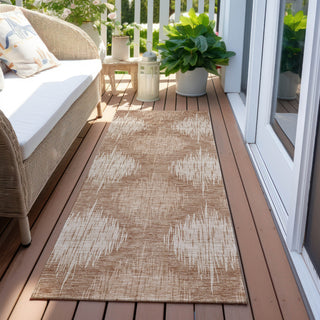 Piper Looms Chantille Ikat ACN849 Coral Machine Washable Area Rug Runner Outdoor Lifestyle Image Feature