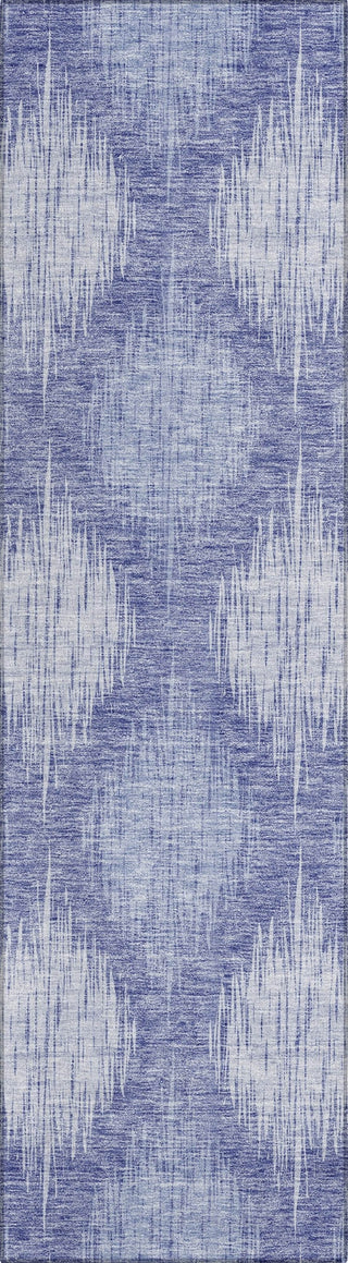 Piper Looms Chantille Ikat ACN849 Denim Machine Washable Area Rug Runner Main Image