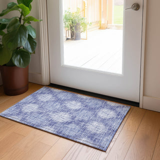 Piper Looms Chantille Ikat ACN849 Denim Machine Washable Area Rug Scatter Lifestyle Image Feature