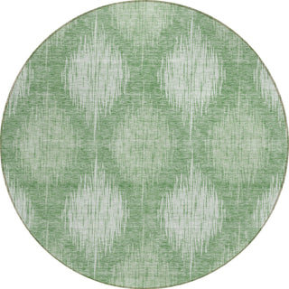 Piper Looms Chantille Ikat ACN849 Mint Machine Washable Area Rug Round Main Image