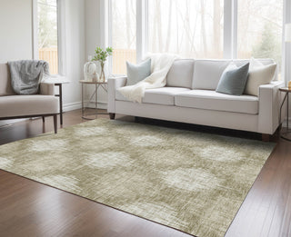 Piper Looms Chantille Ikat ACN849 Taupe Machine Washable Area Rug Lifestyle Image Feature