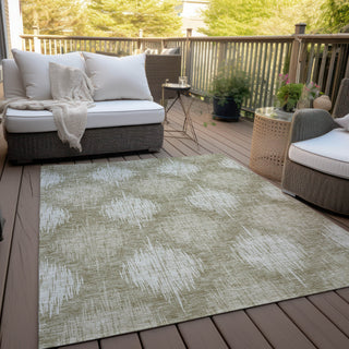 Piper Looms Chantille Ikat ACN849 Taupe Machine Washable Area Rug Outdoor Lifestyle Image Feature